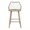 Lumisource Winston Counter Stool in White Washed Wood and Antique Copper Metal B26-WINSTN WWANCU